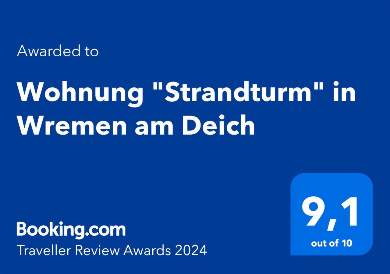 Wohnung "Strandturm" In Wremen Am Deich Exteriör bild
